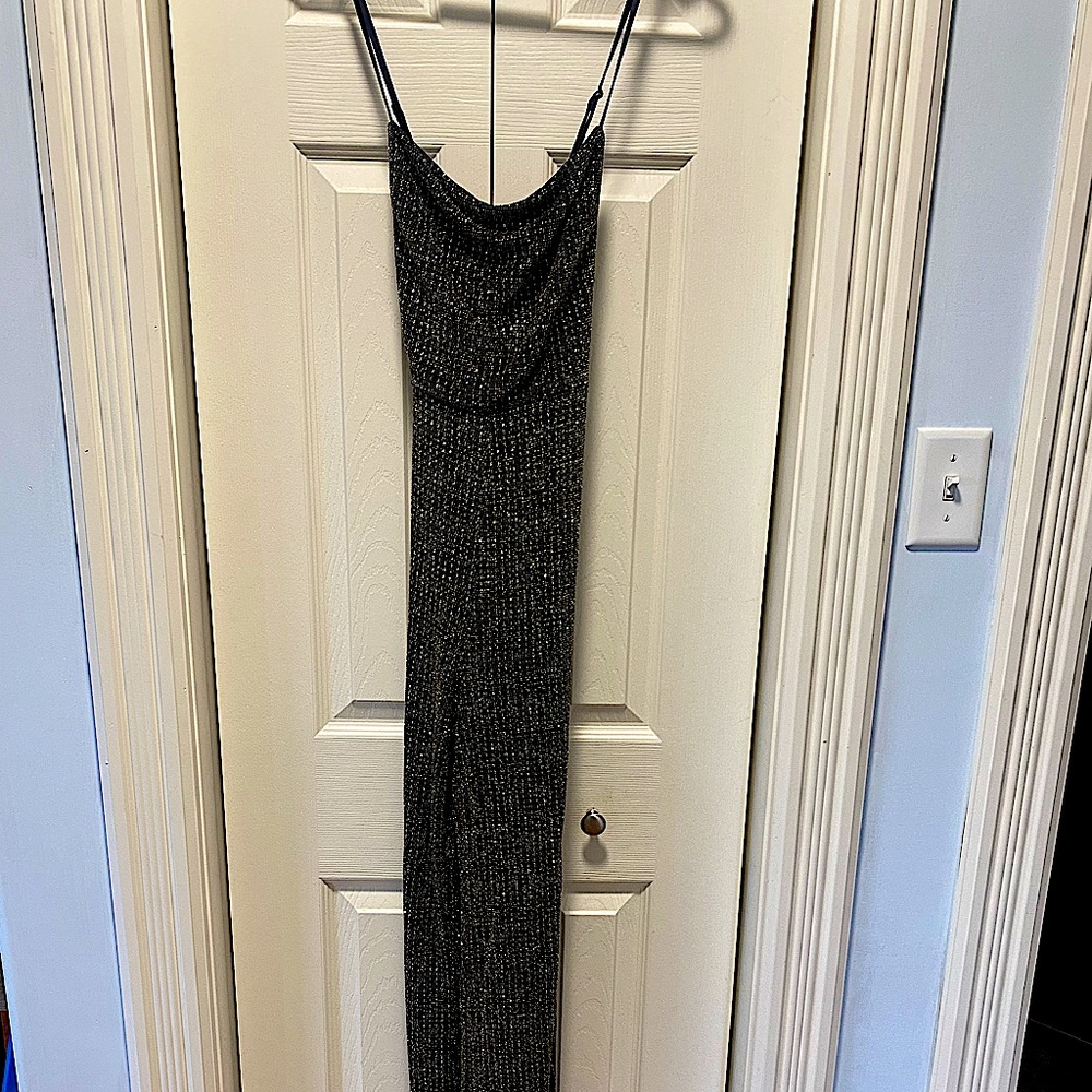 Lush wide leg sparkly jumpsuit/romper